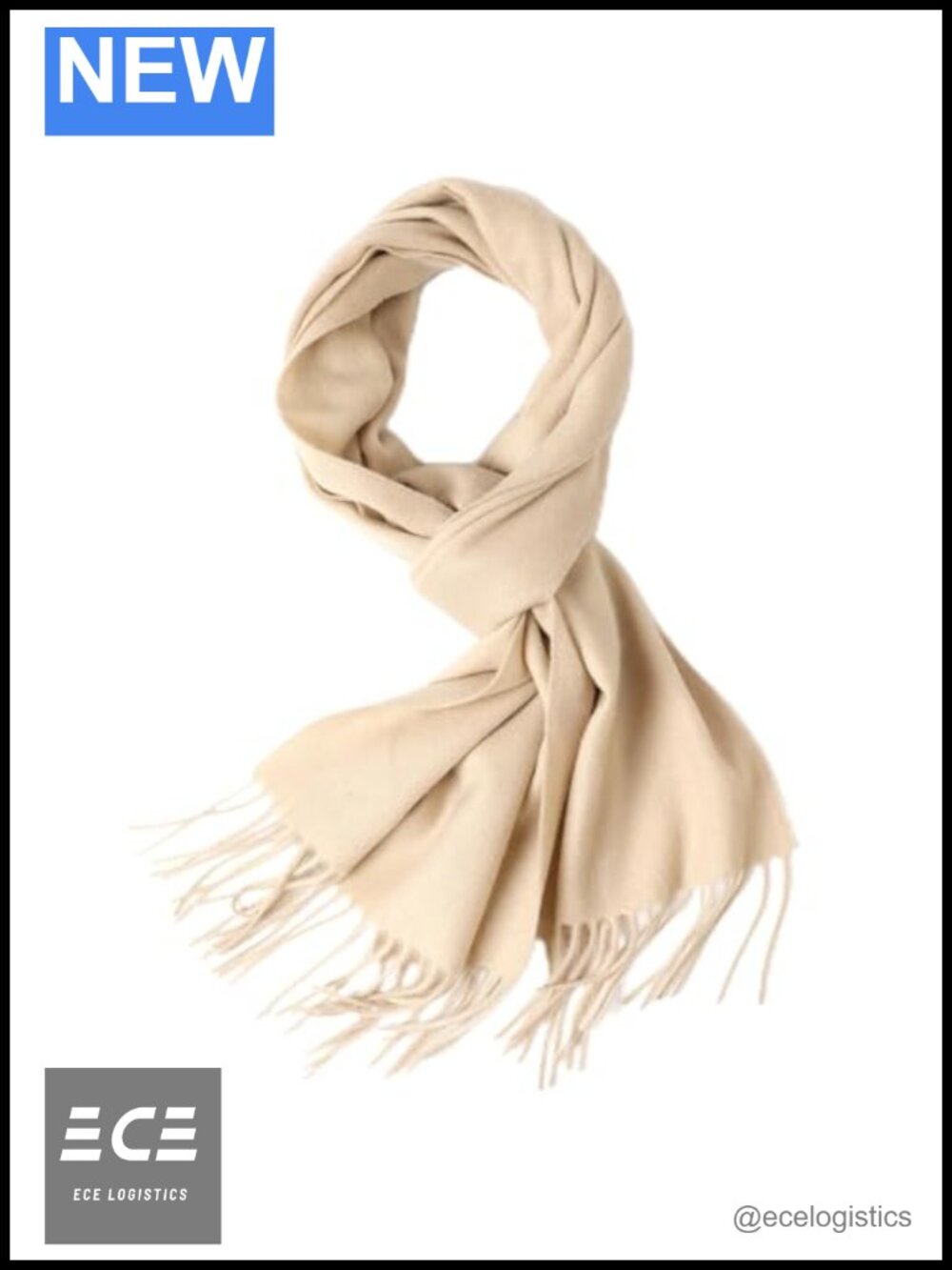 100% Wool Scarf with Tassels Extra Warm Winter Wrap Gift Box
